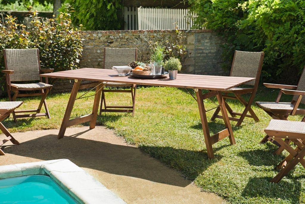 Vick - Table De Jardin 6/8 Pers - Marron