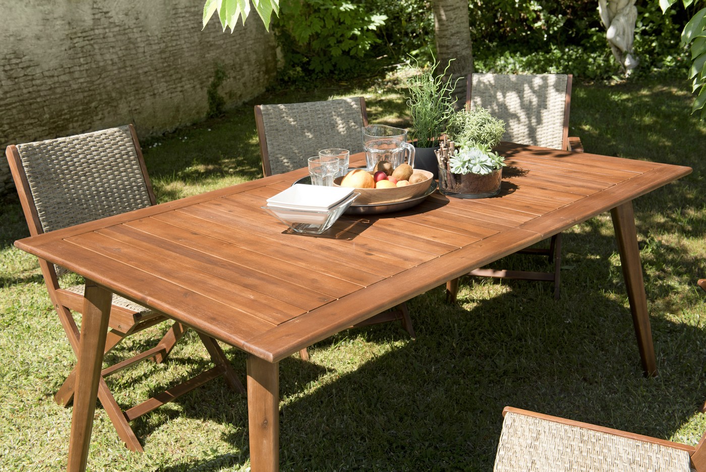 Vick - Table De Jardin 8/10 Pers - Marron
