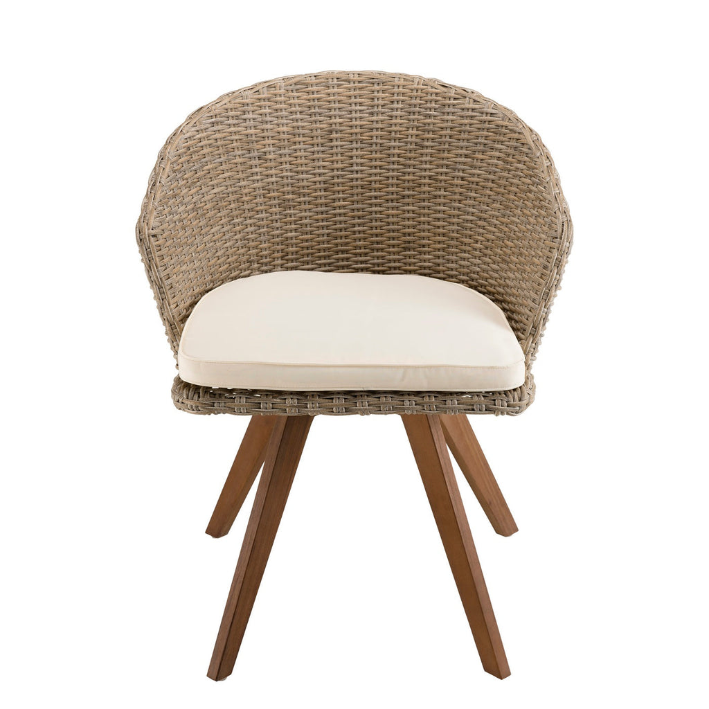 Vick - Chaise De Jardin - Taupe/Marron/Beige