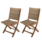 Vick - Lot De 2 Chaises Jardin - Taupe/Marron
