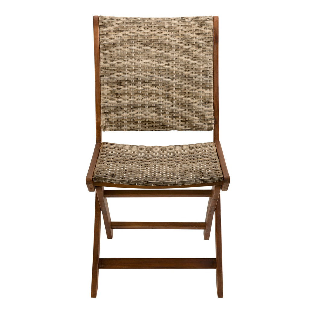 Vick - Lot De 2 Chaises Jardin - Taupe/Marron