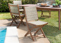 Vick - Lot De 2 Chaises Jardin - Taupe/Marron