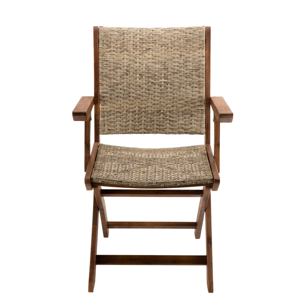 Vick - Lot De 2 Fauteuils Jardin - Taupe/Marron