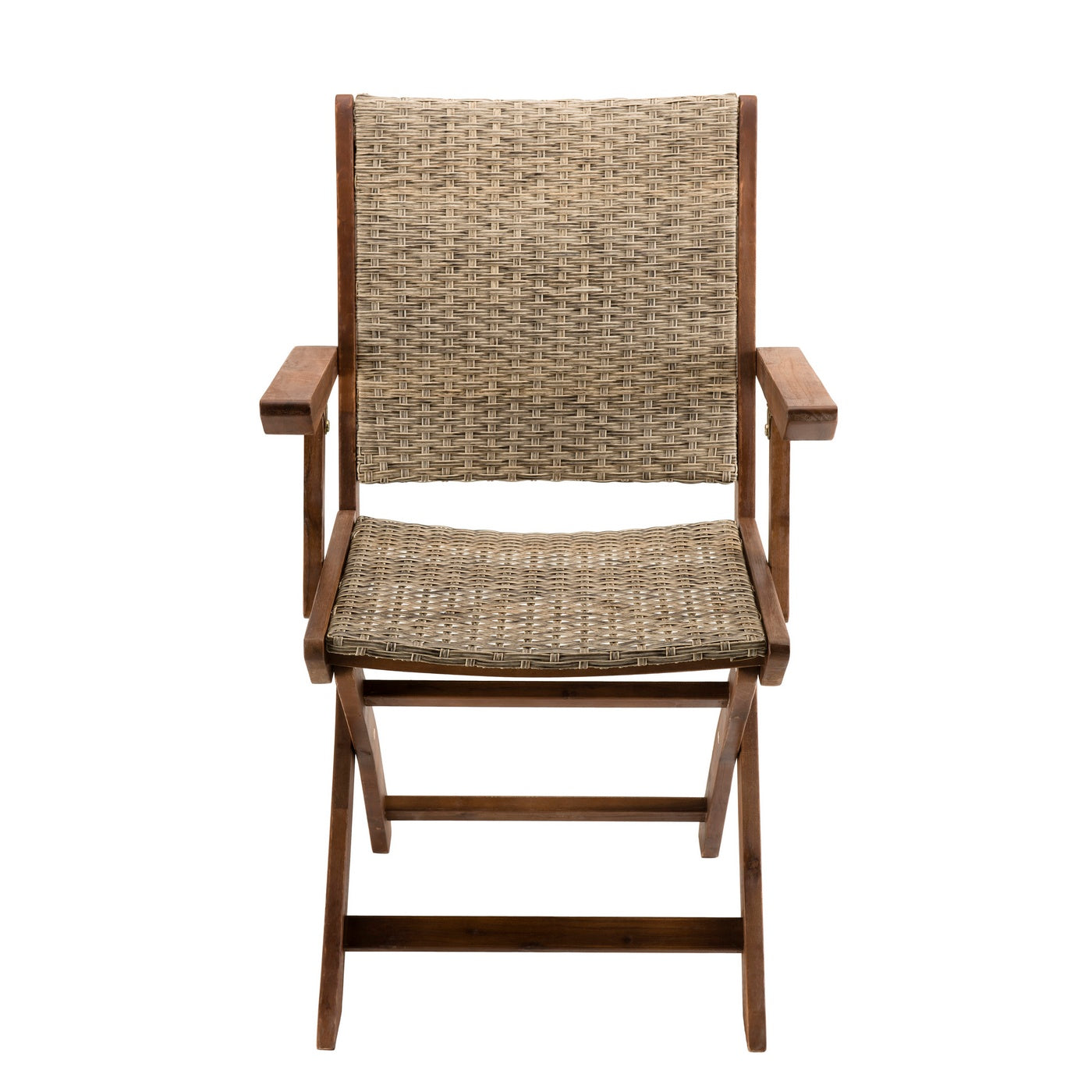 Vick - Lot De 2 Fauteuils Jardin - Taupe/Marron