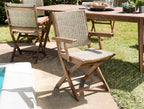 Vick - Lot De 2 Fauteuils Jardin - Taupe/Marron