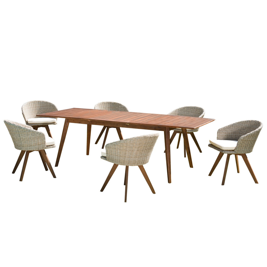 Vick - Salon De Jardin 8/10 Pers - Taupe/Marron/Beige