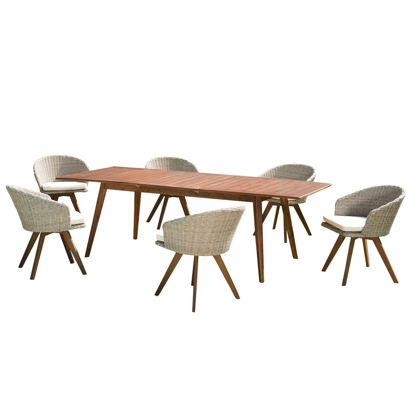 Vick - Salon De Jardin 8/10 Pers - Taupe/Marron/Beige