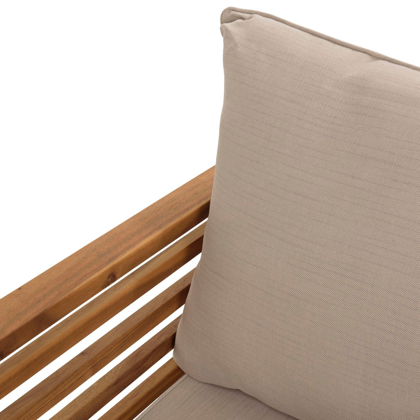Vick - Salon De Jardin 5 Pers - Taupe/Marron