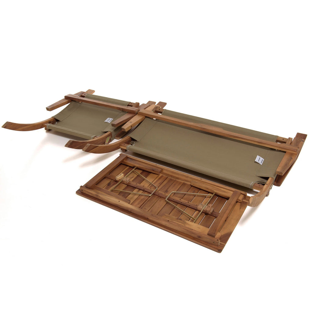 Vick - Salon De Jardin 4 Pers - Taupe/Marron