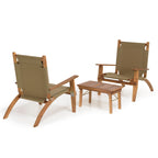 Vick - Salon De Jardin 2 Pers - Taupe/Marron