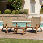 Vick - Salon De Jardin 2 Pers - Taupe/Marron
