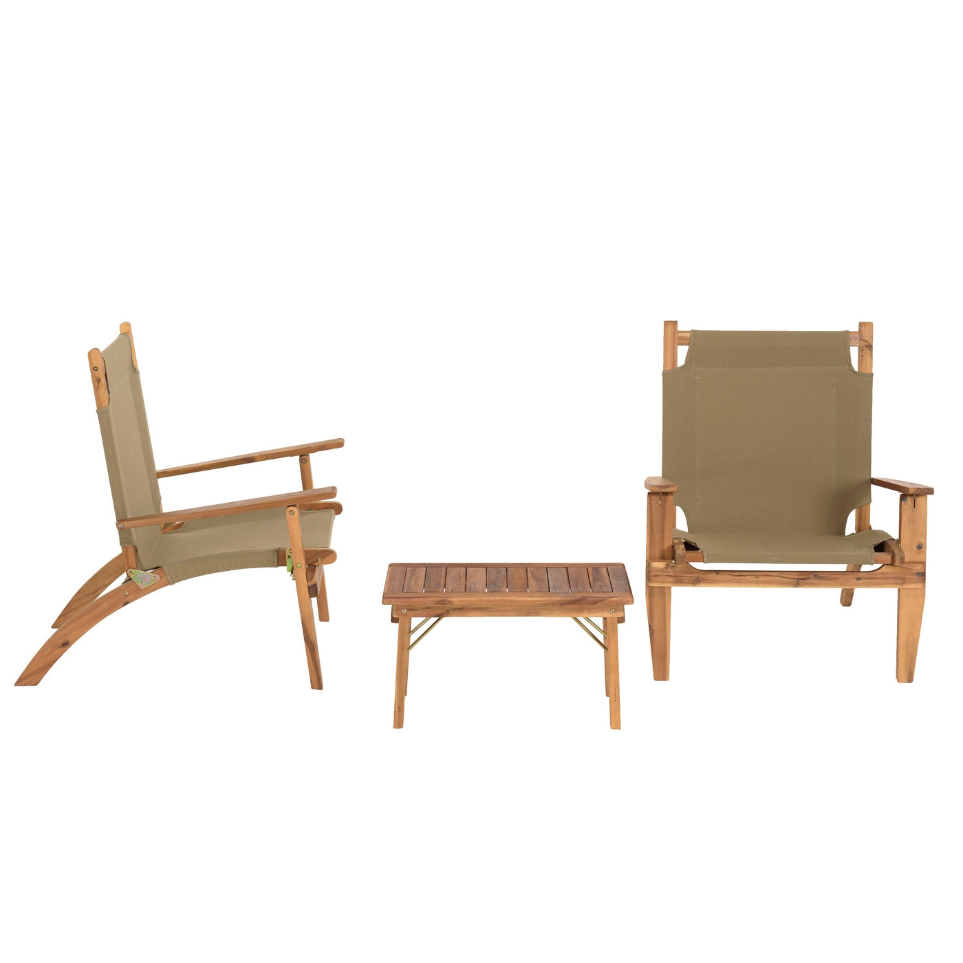 Vick - Salon De Jardin 2 Pers - Taupe/Marron