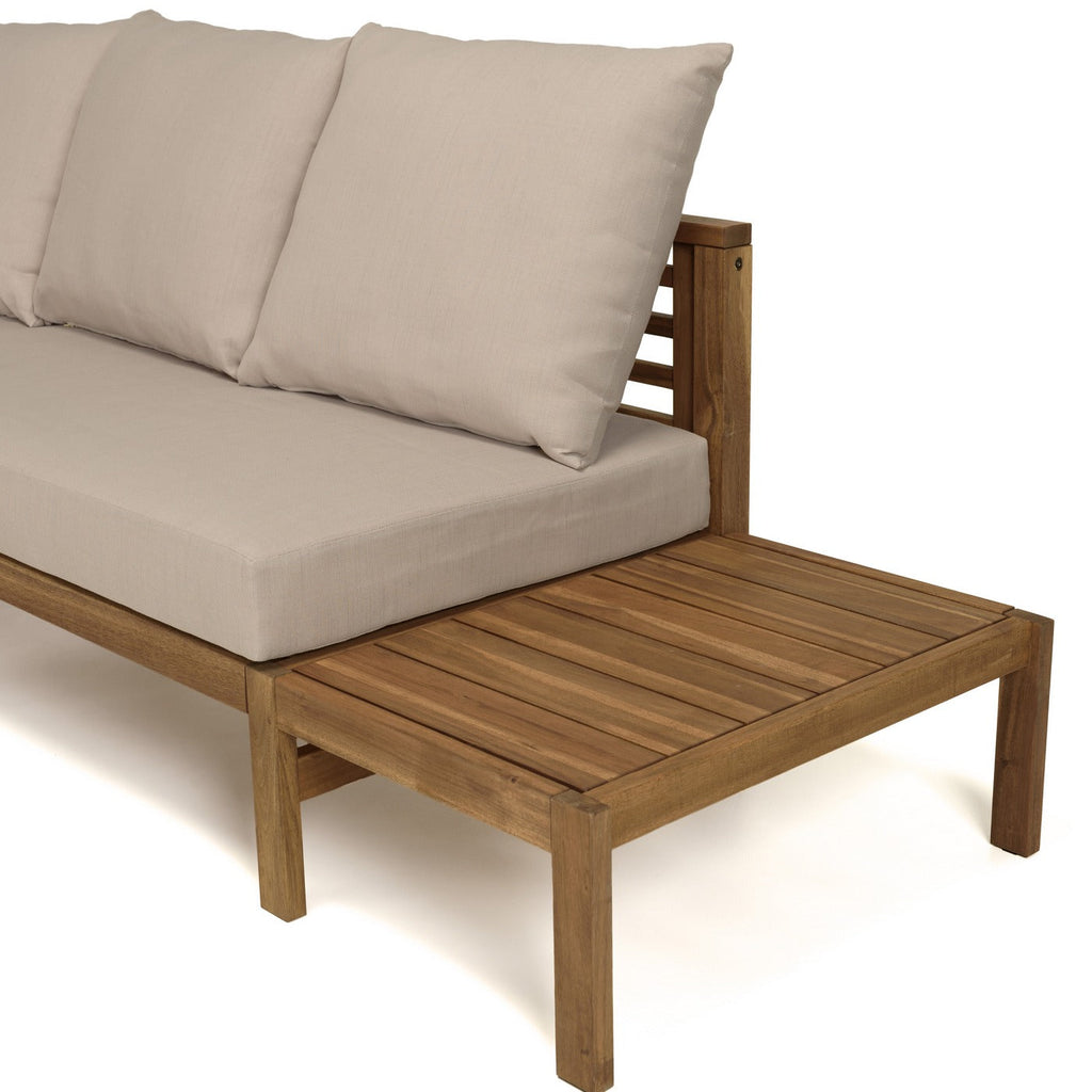 Vick - Salon De Jardin 5 Places - Marron/Taupe