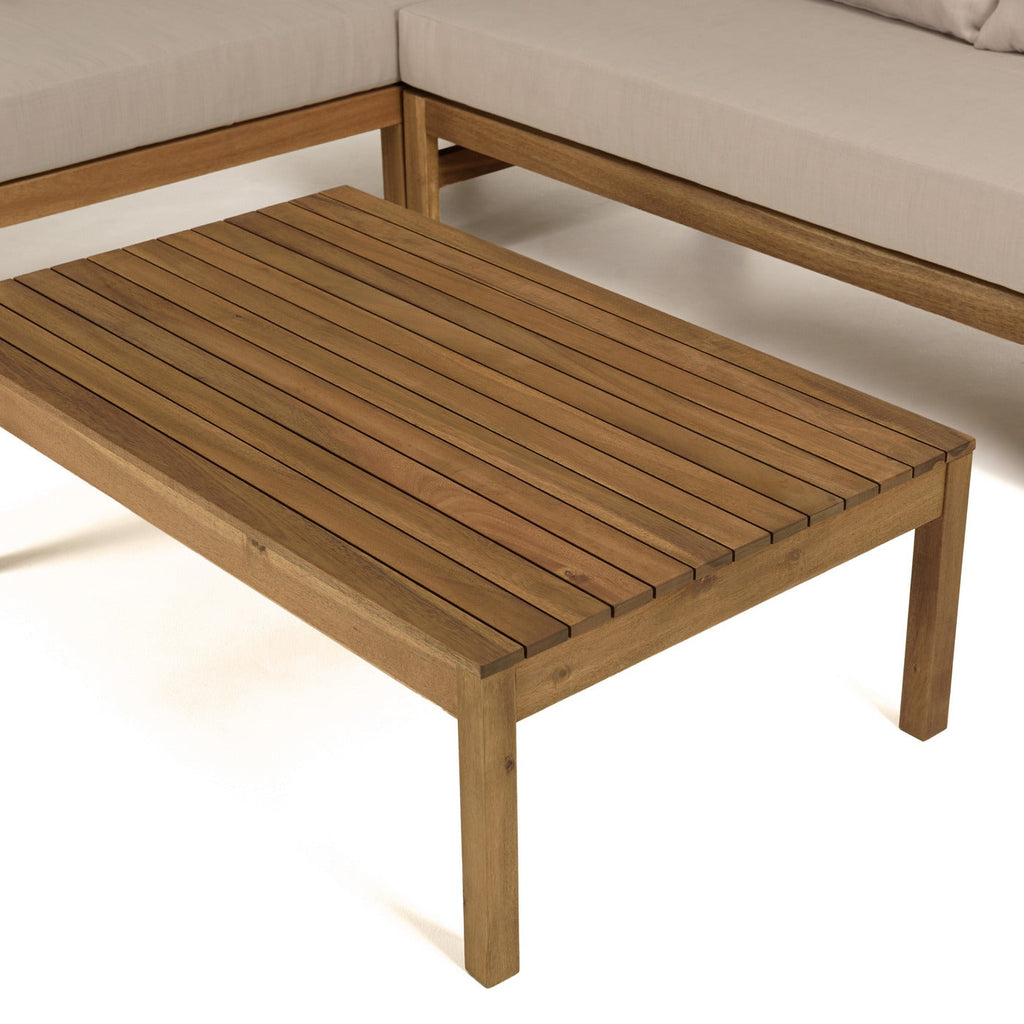 Vick - Salon De Jardin 5 Places - Marron/Taupe