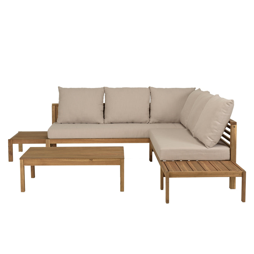 Vick - Salon De Jardin 5 Places - Marron/Taupe