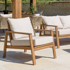 Vick - Salon De Jardin 5 Places - Taupe/Marron