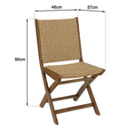 Vick - Lot De 2 Chaises Jardin - Marron/Taupe