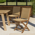 Vick - Lot De 2 Chaises Jardin - Marron/Taupe