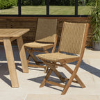 Vick - Lot De 2 Chaises Jardin - Marron/Taupe