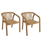 Vick - Lot De 2 Fauteuils Jardin - Marron/Beige