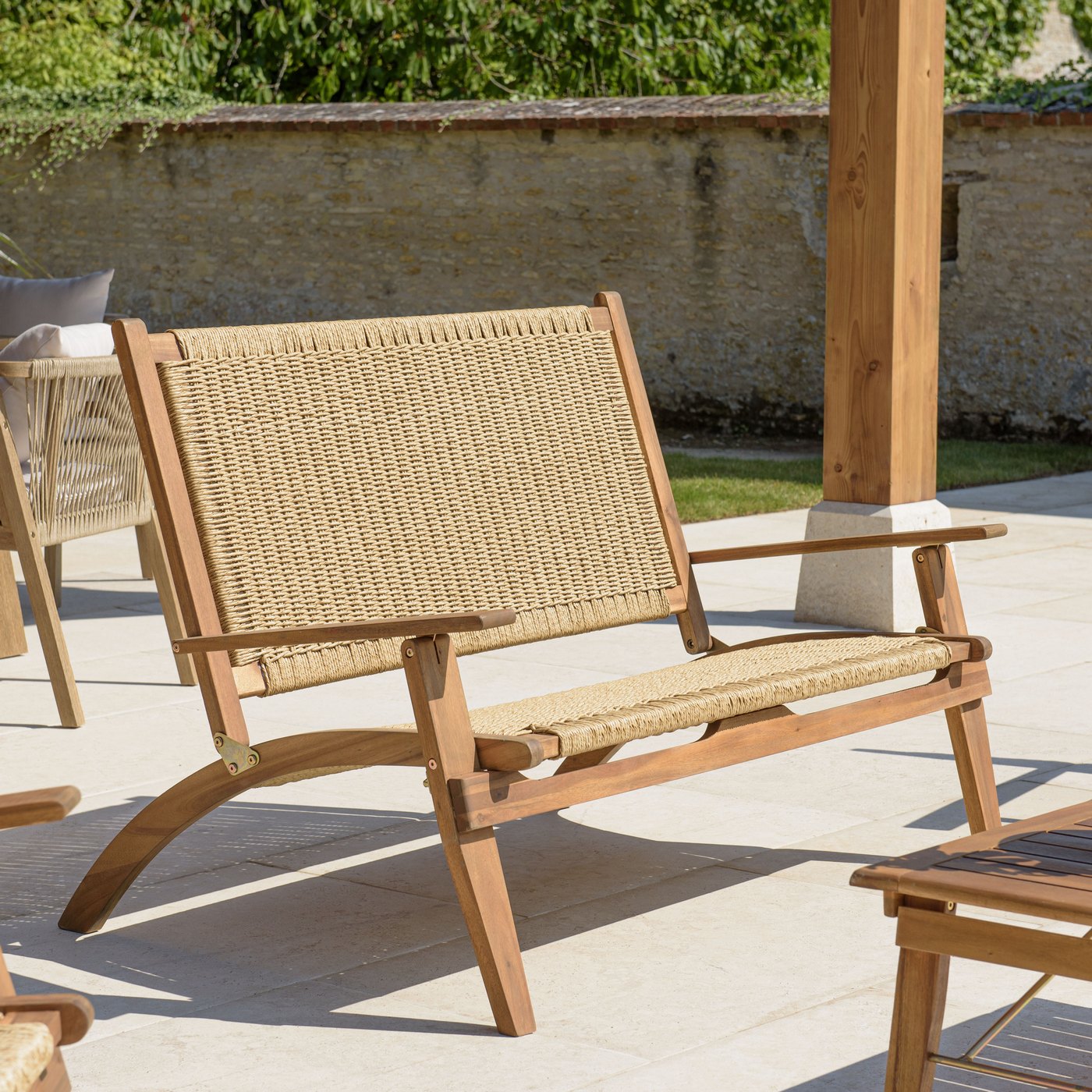 Vick - Salon De Jardin 4 Places - Marron/Taupe