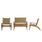 Vick - Salon De Jardin 4 Places - Marron/Taupe