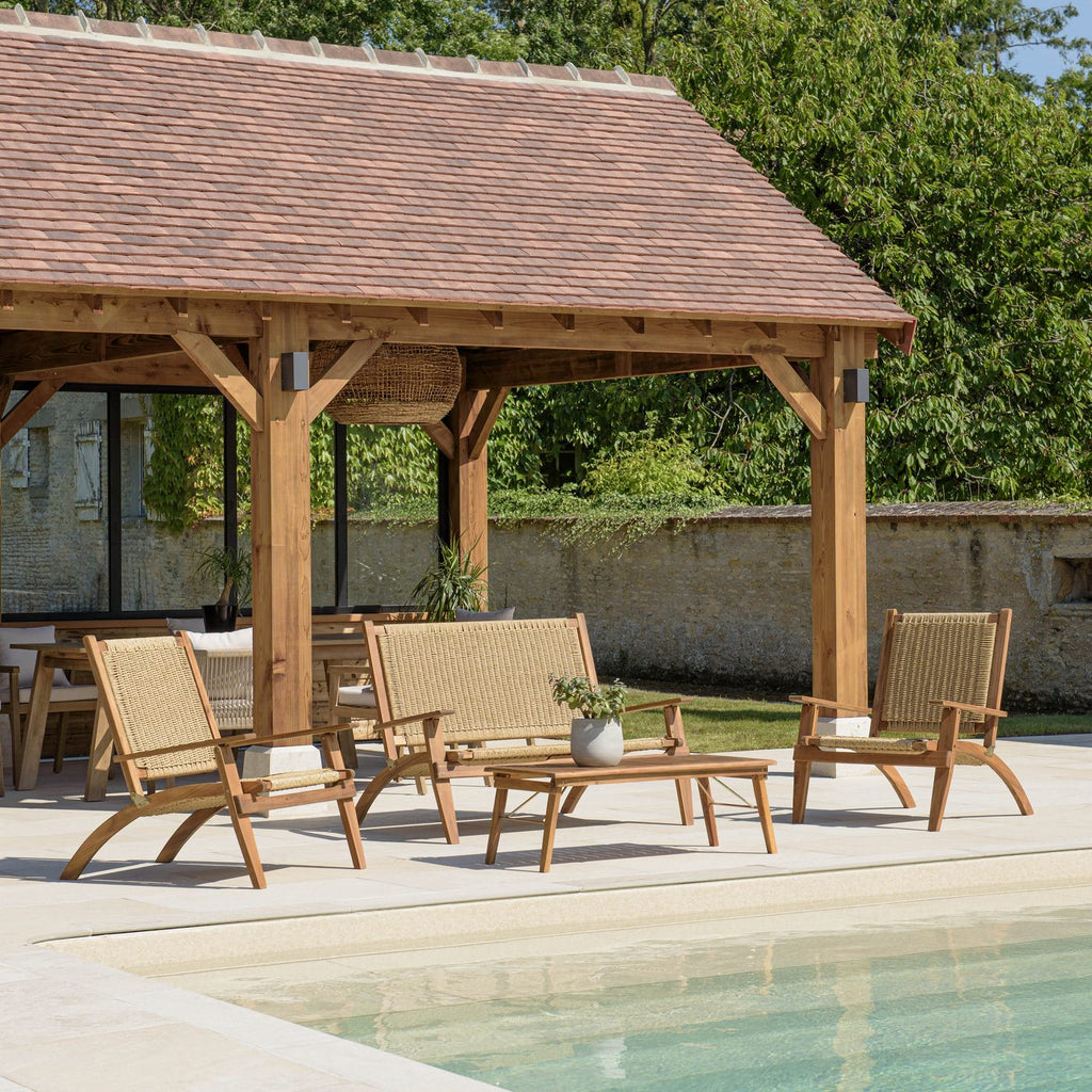 Vick - Salon De Jardin 4 Places - Marron/Taupe