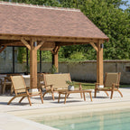 Vick - Salon De Jardin 4 Places - Marron/Taupe