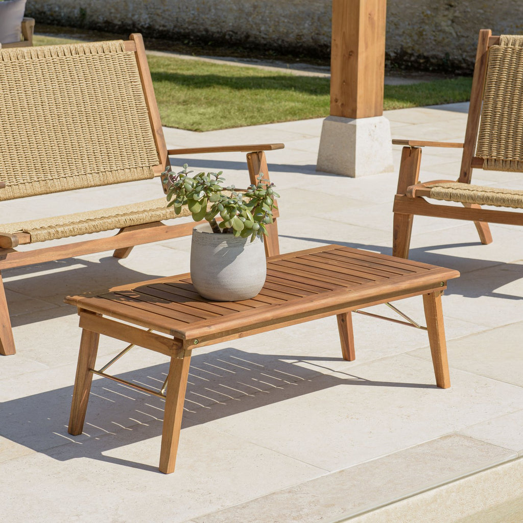 Vick - Salon De Jardin 4 Places - Marron/Taupe