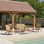 Vick - Salon De Jardin 4 Places - Marron/Taupe