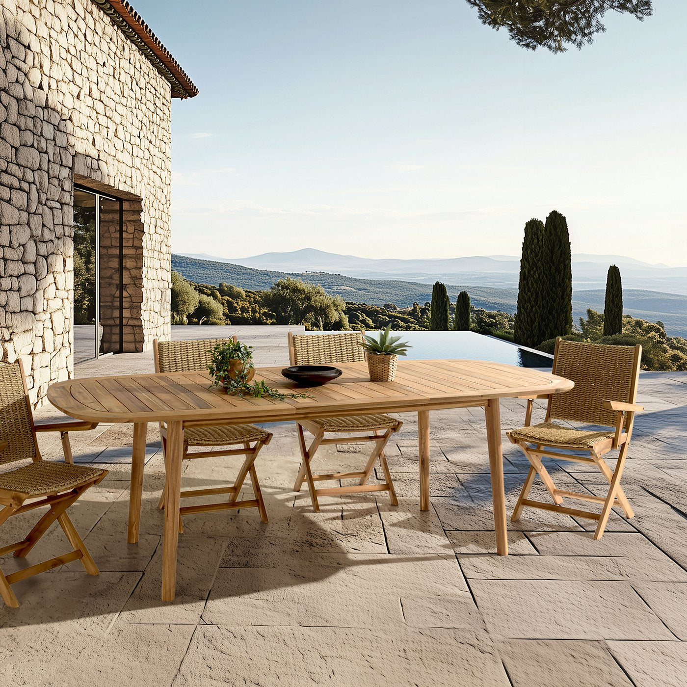 Vick - Table De Jardin - Marron