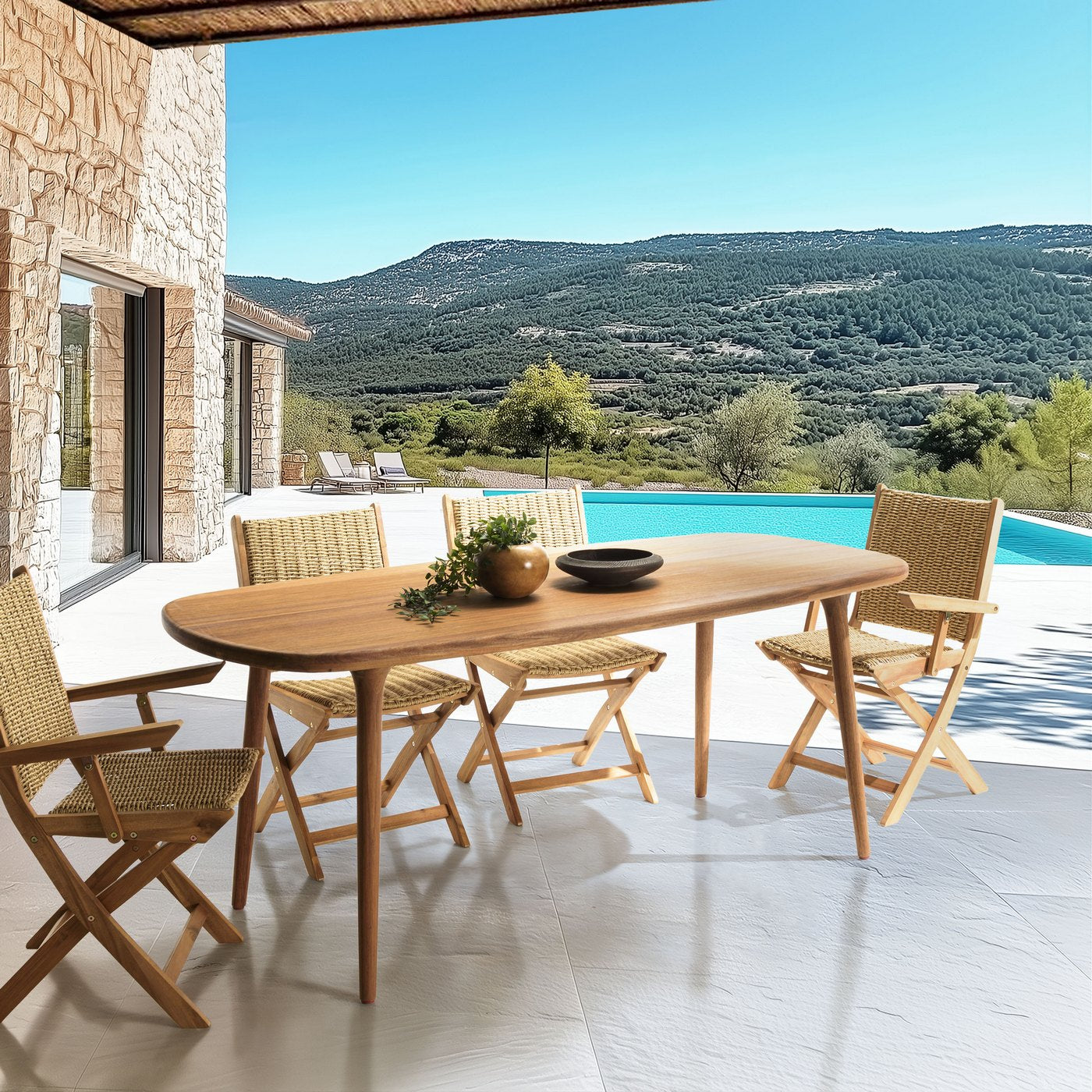 Vick - Table De Jardin - Marron