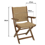 Vick - Salon De Jardin 6 Places - Marron/Taupe
