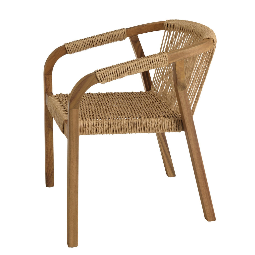 Vick - Salon De Jardin 6 Places - Beige/Marron