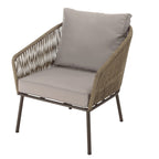 Vick - Salon De Jardin 5 Places - Taupe/Gris Anthracite