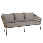 Vick - Salon De Jardin 5 Places - Taupe/Gris Anthracite