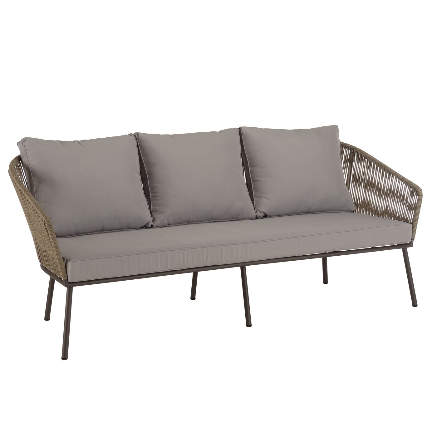 Vick - Salon De Jardin 5 Places - Taupe/Gris Anthracite