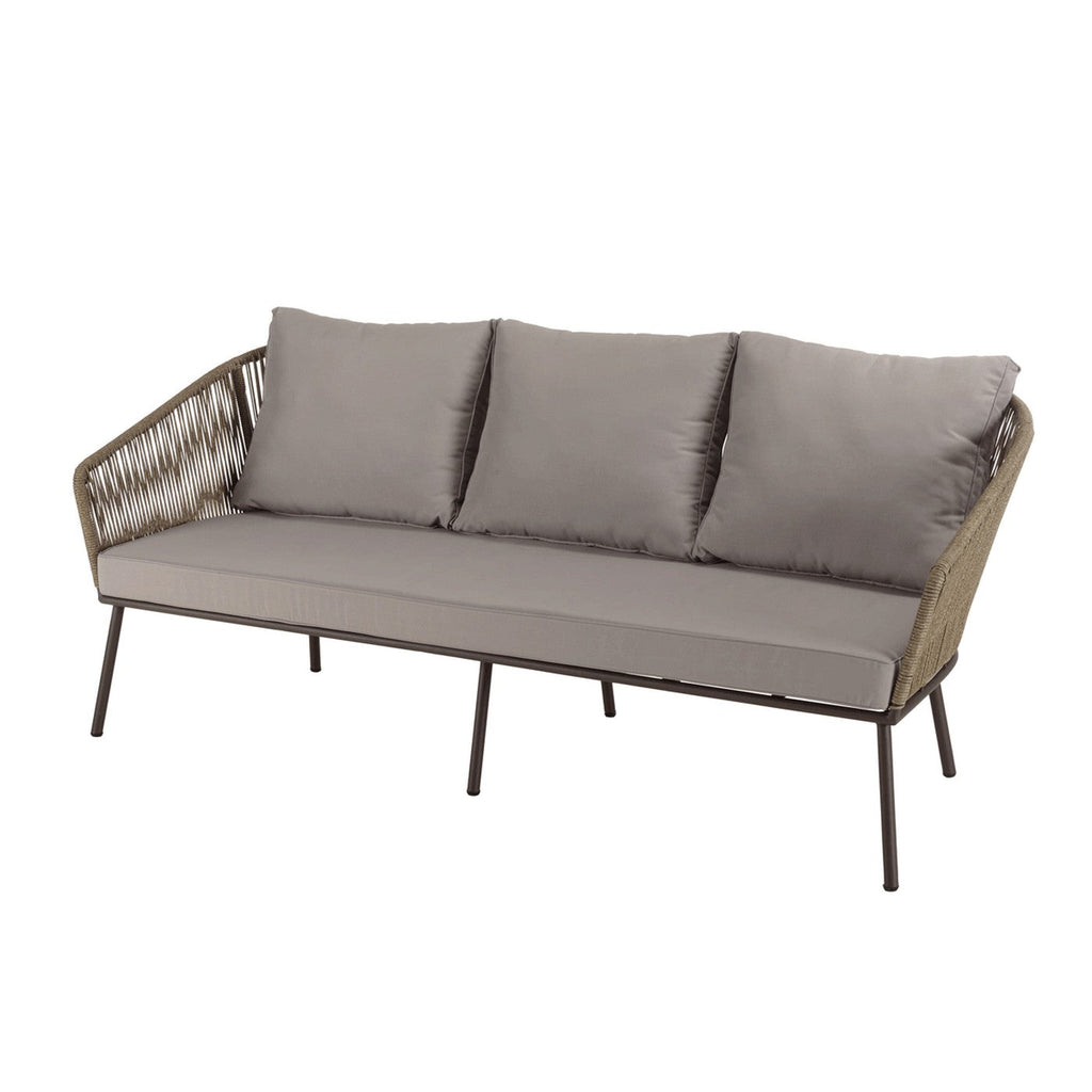 Vick - Salon De Jardin 5 Places - Taupe/Gris Anthracite