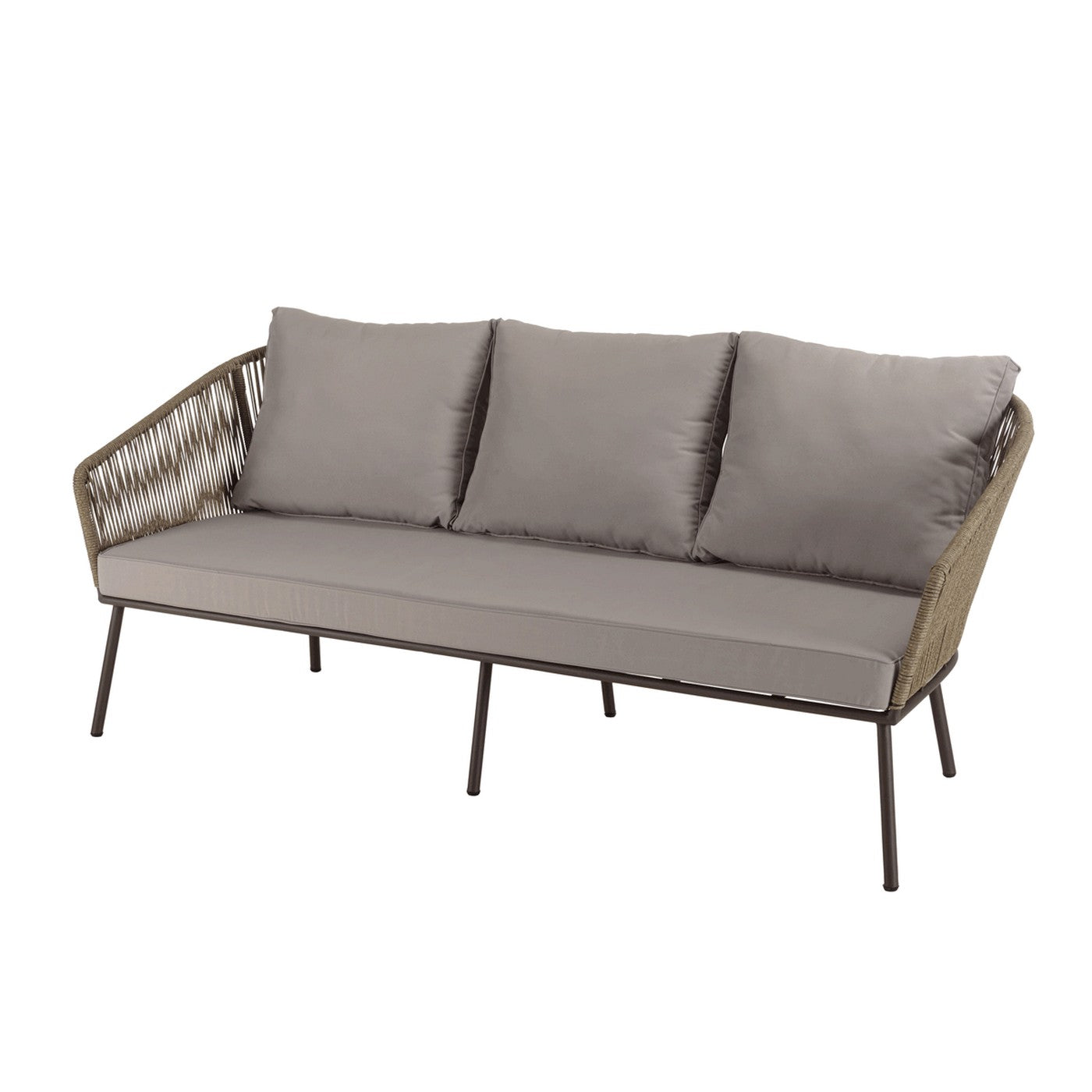 Vick - Salon De Jardin 5 Places - Taupe/Gris Anthracite