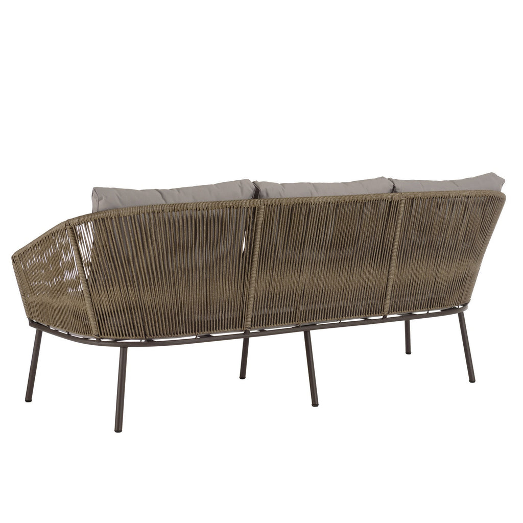 Vick - Salon De Jardin 5 Places - Taupe/Gris Anthracite