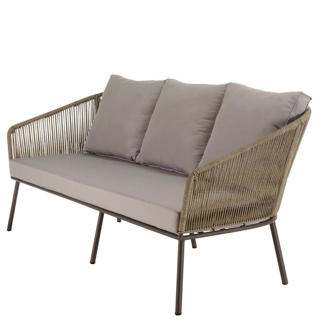 Vick - Salon De Jardin 5 Places - Taupe/Gris Anthracite