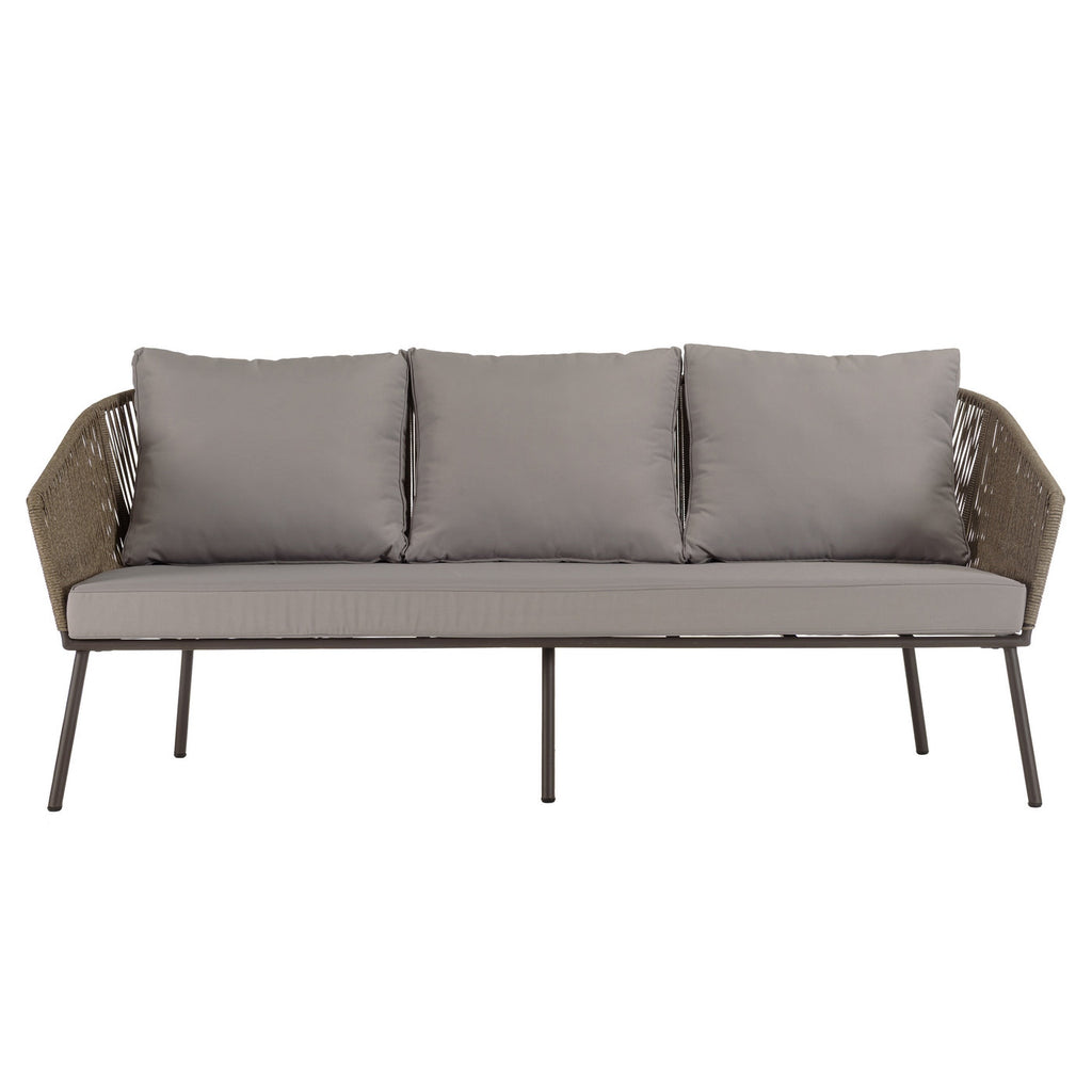 Vick - Salon De Jardin 5 Places - Taupe/Gris Anthracite