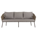 Vick - Salon De Jardin 5 Places - Taupe/Gris Anthracite
