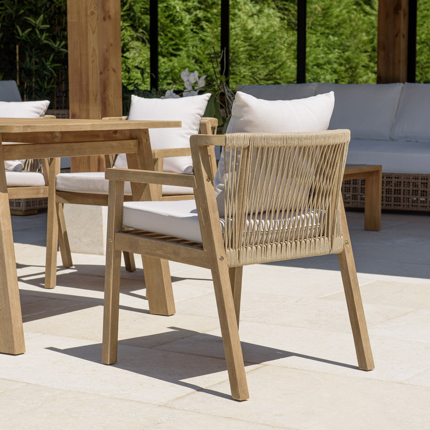 Celestin - Lot De 2 Fauteuils Jardin - Beige/Gris/Marron