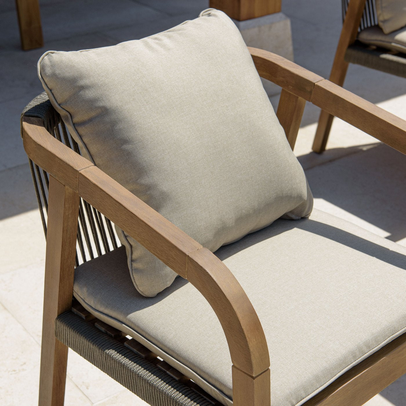 Celestin - Lot De 2 Fauteuils Jardin - Vert/Gris/Marron