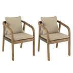 Celestin - Lot De 2 Fauteuils Jardin - Vert/Gris/Marron