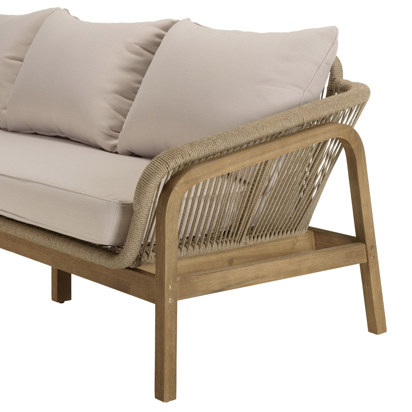 Celestin - Salon De Jardin 5 Places - Beige/Gris/Marron