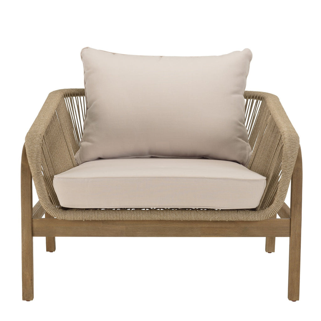 Celestin - Salon De Jardin 5 Places - Beige/Gris/Marron