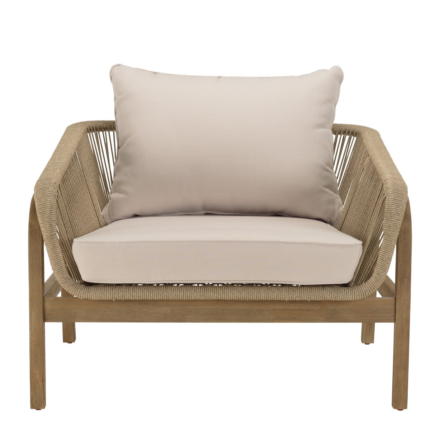 Celestin - Salon De Jardin 5 Places - Beige/Gris/Marron