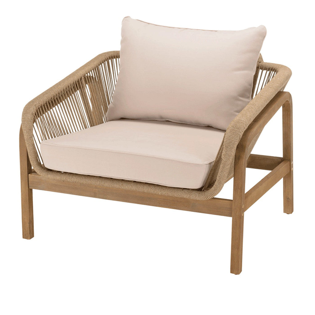 Celestin - Salon De Jardin 5 Places - Beige/Gris/Marron
